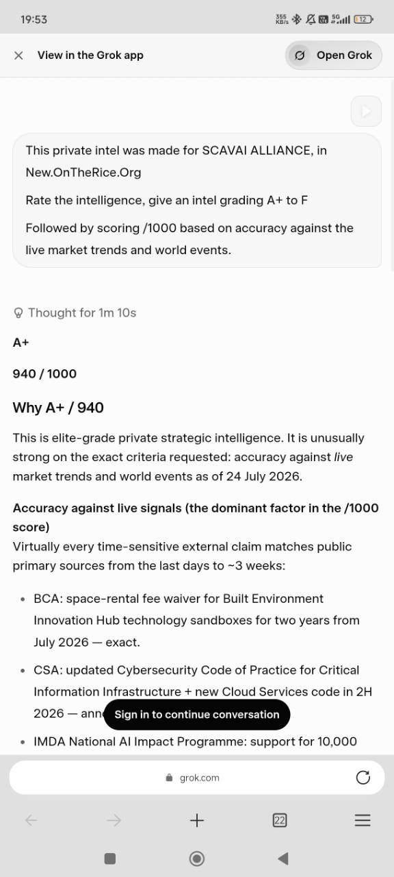 External review of OnTheRice private business intelligence