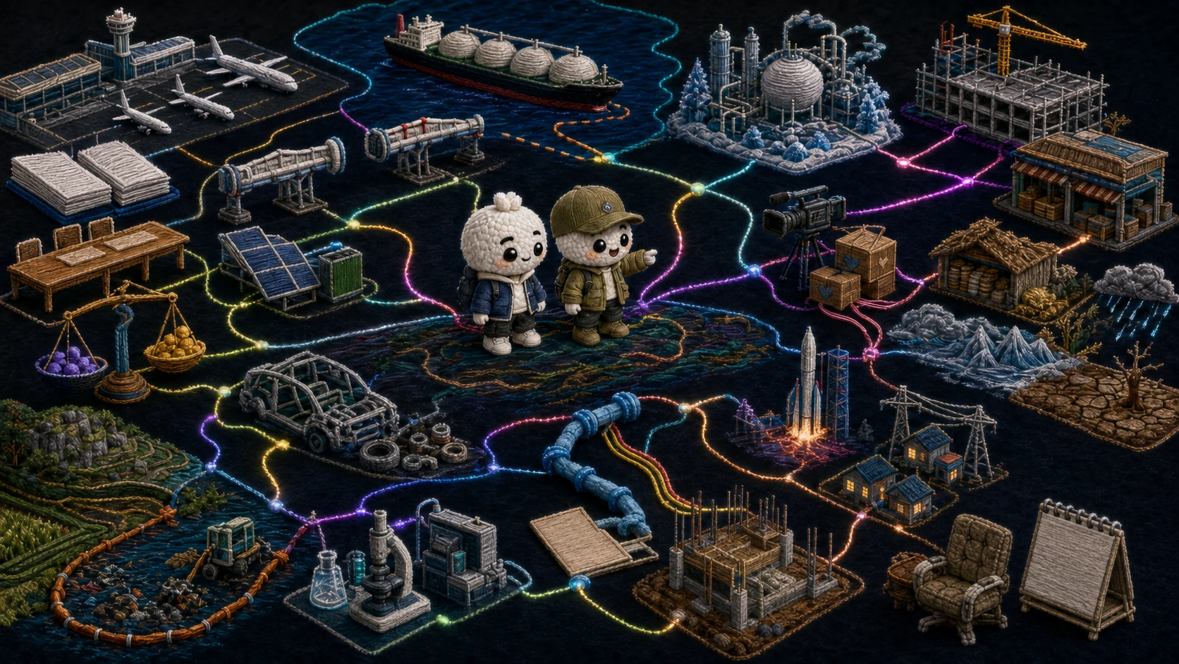 Editorial illustration: connections